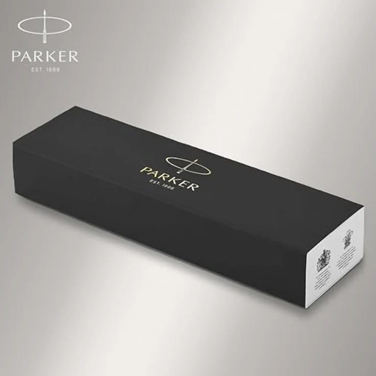 Parker IM Füllfederhalter, mattschwarz mit Edelstahlfeder in Stärke F, Schreibfarbe blau, Geschenk-Box – Bild 7