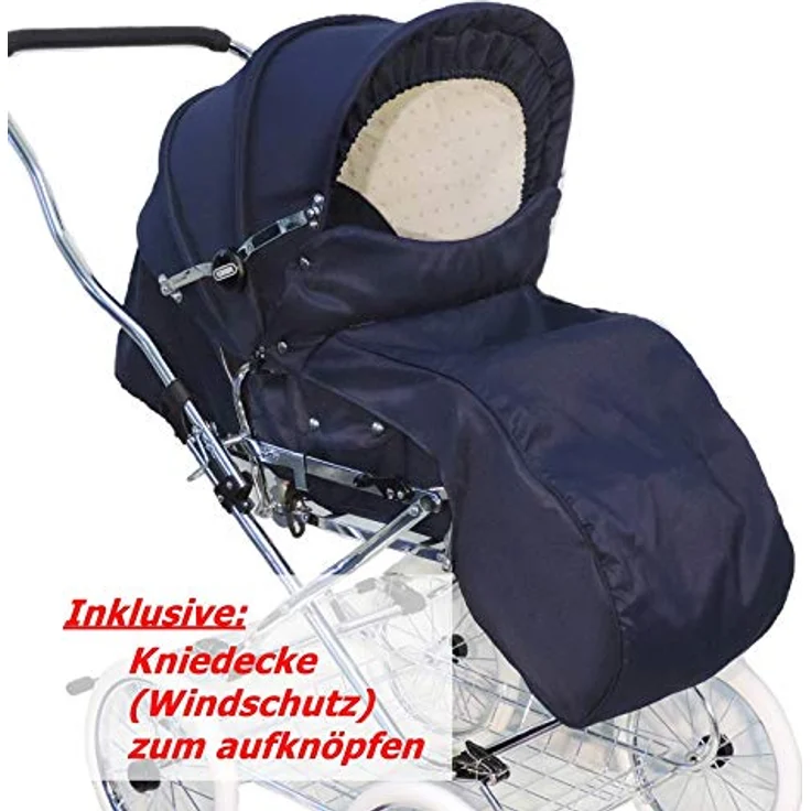 Eichhorn Buggy 419RFS-K041-EVA-0 Sportwagen mit Lederriemengestell und Schieberhöhenverstellung, EVA-Rad, marineblau – Bild 5