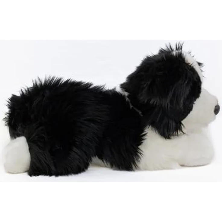 Teddys Rothenburg Kuscheltier Hund Border Collie 30 cm liegend schwarz/weiß Plüschhund Plüschtier – Bild 3
