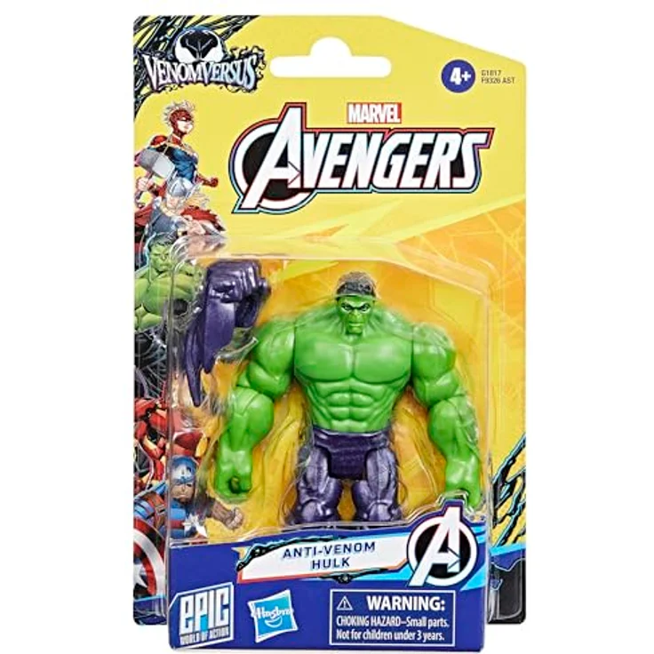 Avengers Marvel Avengers VenomVersus Anti-Venom Hulk Deluxe-Figur, 10 cm mit beweglichen Gelenken und Faust-Accessoire – Bild 4