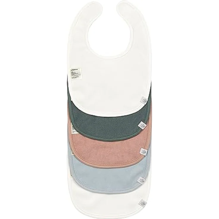 LÄSSIG Baby Kleinkind Lätzchen Set (5 St.) Klettverschluss Baumwolle wasserdicht/Value Pack Bib Tiny Smile – Bild 2