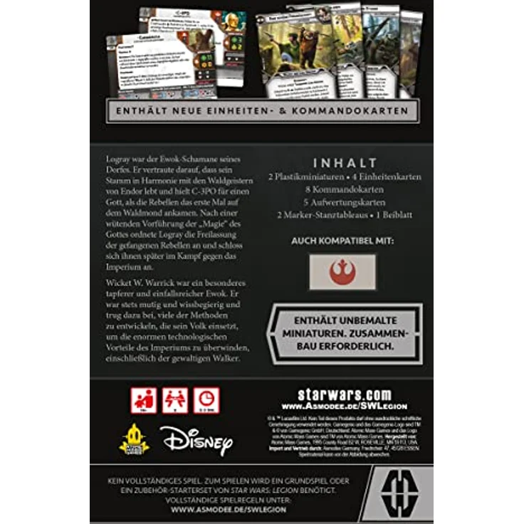 FFG Star Wars: Legion - Logray & Wicket, Erweiterung für 2 Spieler, mit hochdetaillierten Miniaturen und neuen Karten, ab 14 Jahre (DE-Ausgabe) – Bild 3