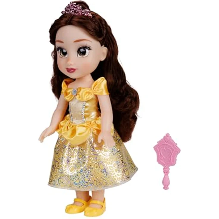 Jakks Pacific Babypuppe Disney Princess - Meine Freundin Belle, ca. 35 cm, mit gelbem Prinzessinnenkleid und funkelndem Diadem – Bild 10