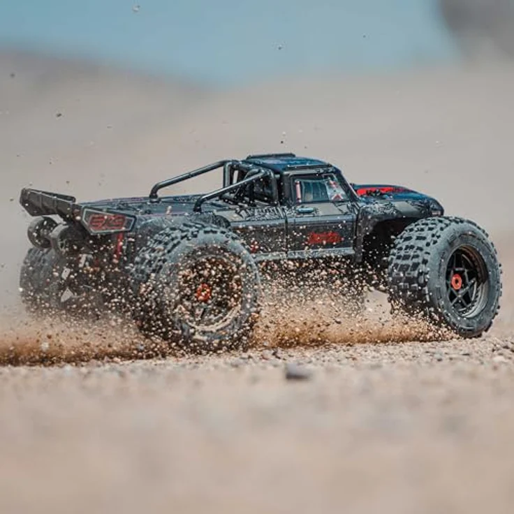 Arrma RC Monstertruck 1:5 Outcast 4X4 8S BLX Brushless RTR, Blaue Monstertruck-Karosserie – Bild 8