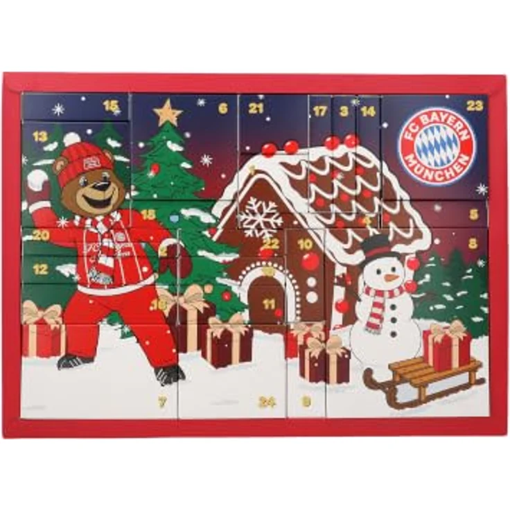 FC Bayern München Kinder Adventskalender 2025, mehrfarbig, aus Pappe, Höhe 53 cm, Breite 37 cm – Bild 3