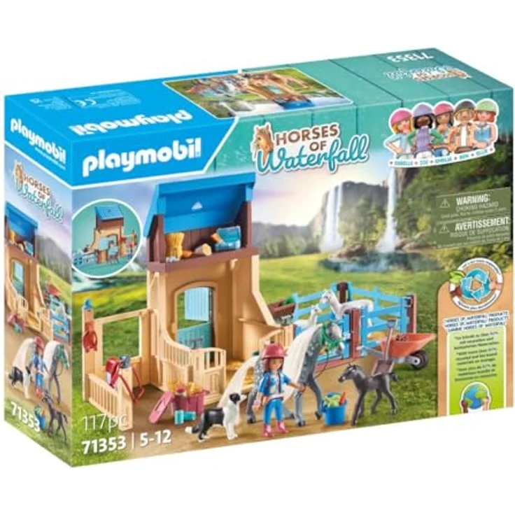 Playmobil® Konstruktions-Spielset Amelia & Whisper mit Pferdebox (71353), Horses of Waterfall, (117 St), teilweise aus recyceltem Material – Bild 2