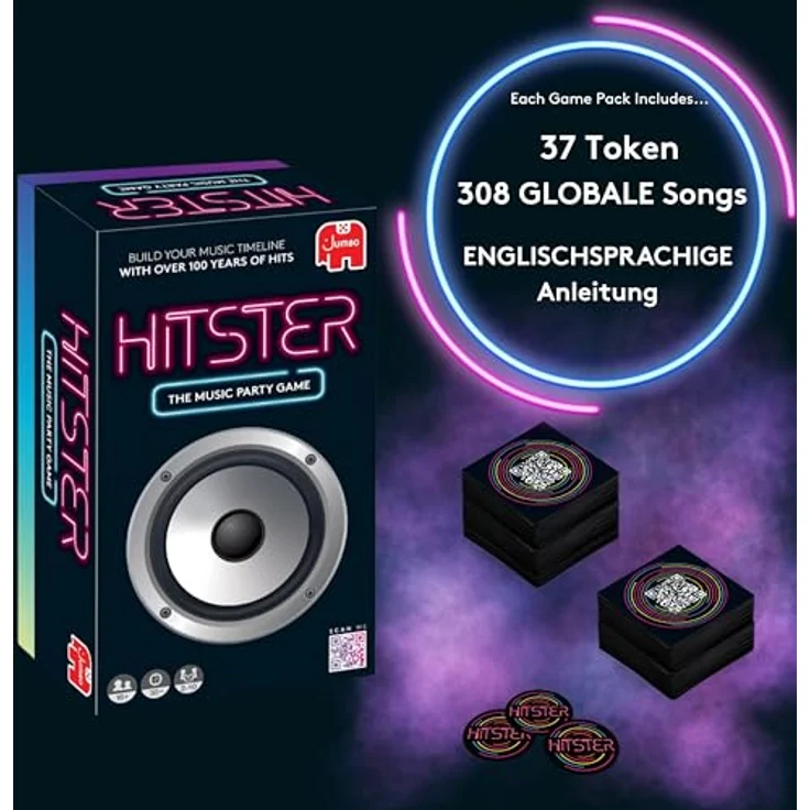 Jumbo Hitster (UK Edition), Kartenspiel für Partys mit über 300 ikonischen Hits, 16 Jahre, 30 min Spielzeit – Bild 3