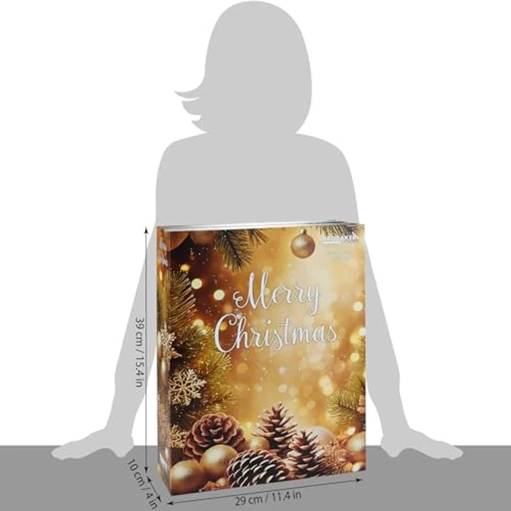 BRUBAKER Cosmetics Adventskalender 2025, XXL Aufklappbarer Weihnachtskalender in Gold für Frauen und Mädchen, 24 Wellness-Überraschungen mit Winterduft – Bild 6