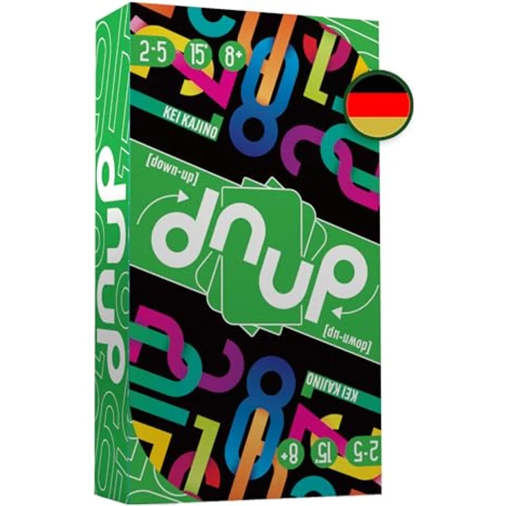 Asmodee dnup, schnelles Familienspiel für 2-5 Spieler ab 8 Jahren, Kartenspiel mit 15 Minuten Spielzeit pro Partie, dynamischer Spielverlauf und auffälliges Design – Bild 1