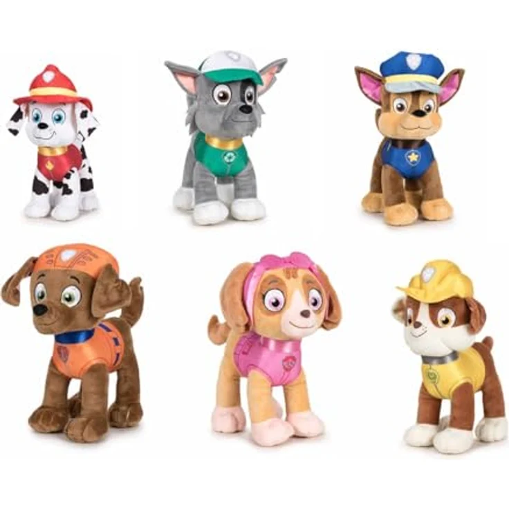 Play by Play Peluche Die Pfote Patrouille Rubble, 19 cm Kuscheltier aus hochwertigem Plüsch für Kinder ab 0 Jahren – Bild 2