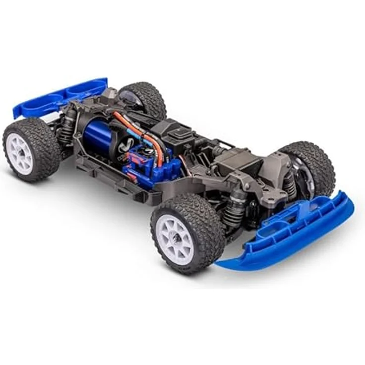 TRAXXAS Mini-Rally VXL, RC Modellauto 1:10, Elektro, 4x4 Brushless mit Velineon 3500kV Motor, 65 km/h, Ford RS200, Blau, inkl. 2S LiPo/Lader – Bild 2