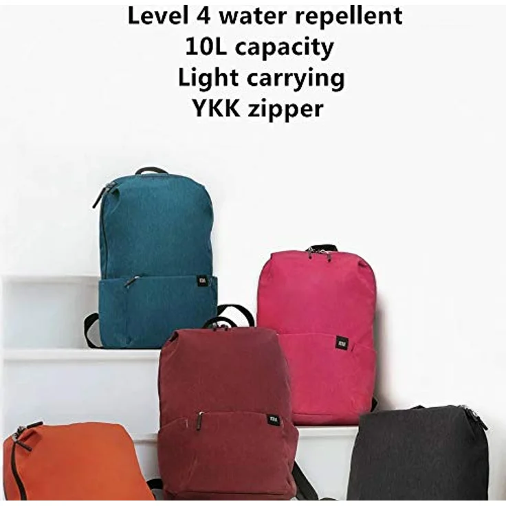 Xiaomi Mi Casual Daypack Wasserdichter Unisex Rucksack (Wasserschutzklasse IPX4, 10 Liter Stauvolumen, 1 Hauptfach, 4 Außenfächer, hochwertige YKK Reißverschlüsse, Leichtgewicht: 165g) Pink (Magenta) – Bild 5