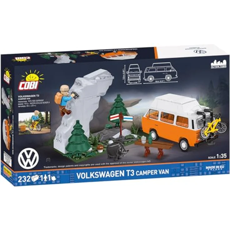COBI Volkswagen T3 Camper Van, Modellfahrzeug aus Bausteinen, Made in EU – Bild 3