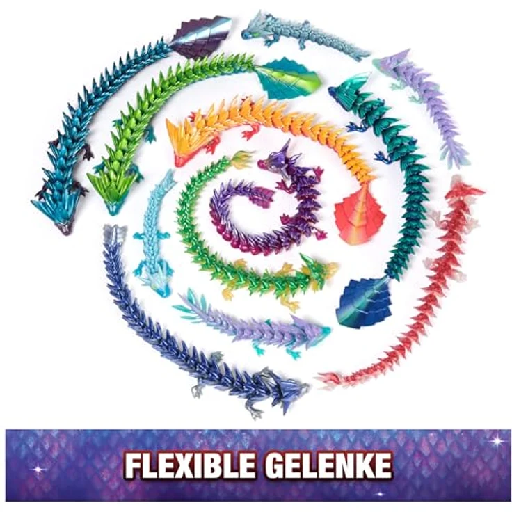 Spin Master CrystaLynx Dragons, Sammelfigur in Kristallei, 30 cm beweglicher Drache, assortiert – Bild 6