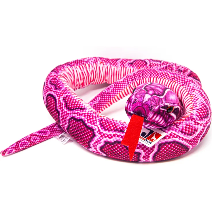 Cornelissen Kuscheltier Schlange Pink Python, 150 cm, weich
