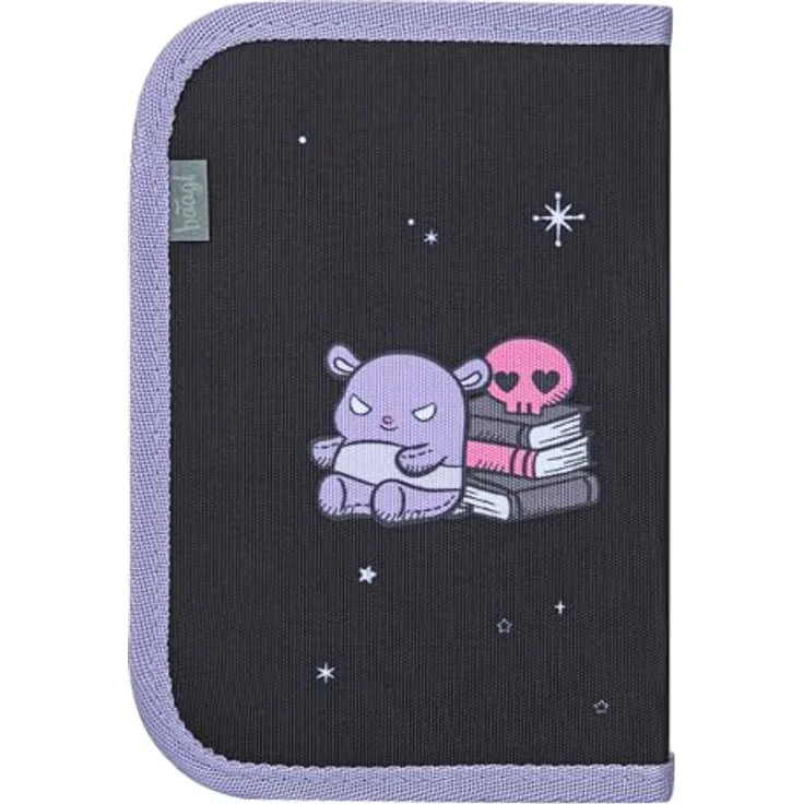 Baagl Federmäppchen Mädchen, Schüleretui Kuromi Fortune Dream, einetagig mit zwei Klappen, 15 × 20 × 4 cm, robust und alltagstauglich – Bild 4