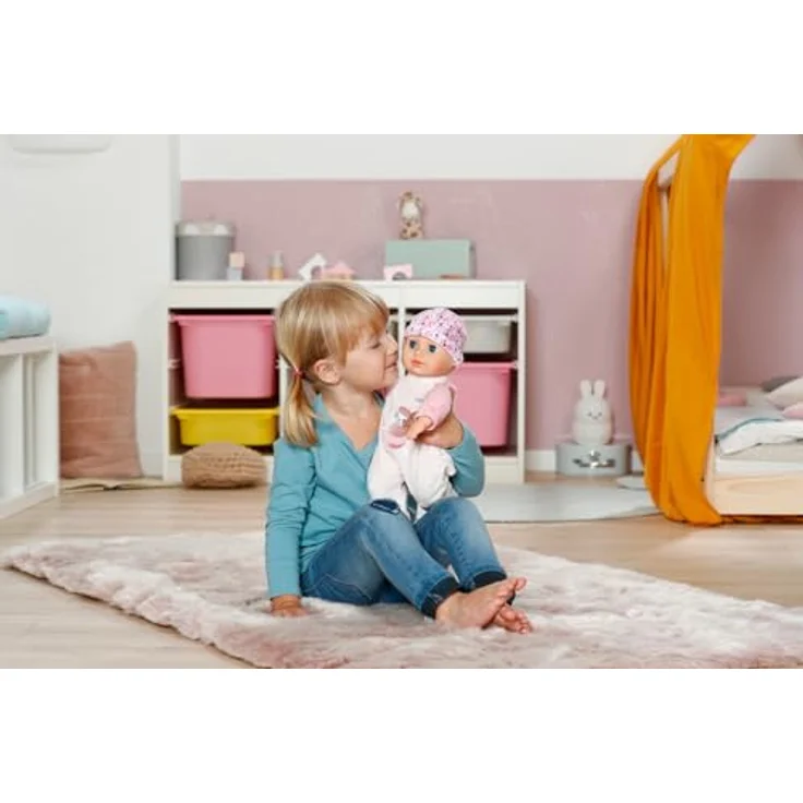 Baby Born Babypuppe Anna Rosé, 36 cm mit weichem Stoffkörper und Schlafaugen, inkl. Strampler und Mütze – Bild 9