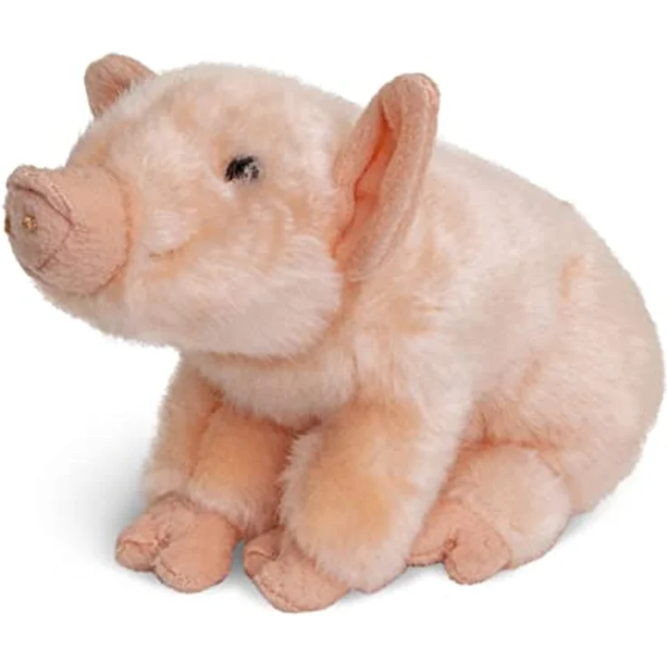 Uni-Toys - Ferkel, sitzend - 20 cm (Länge) - Plüsch-Schweinchen, Schwein - Plüschtier, Kuscheltier – Bild 1