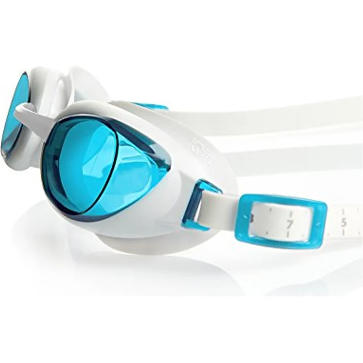 Speedo Damen Aquapure Schwimmbrille, Weiß/Blau, Einheitsgröße – Bild 2