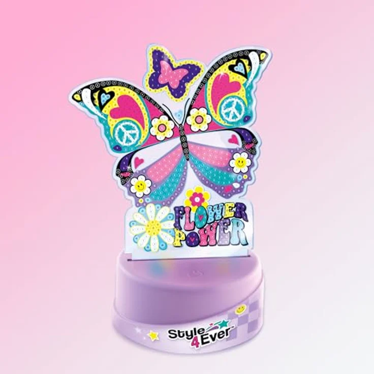 Canal Toys C Toys Style 4 Ever Diamond Art Lampen-Set, 2 Designs zur Dekoration, mit über 1500 Edelsteinen, lila – Bild 5