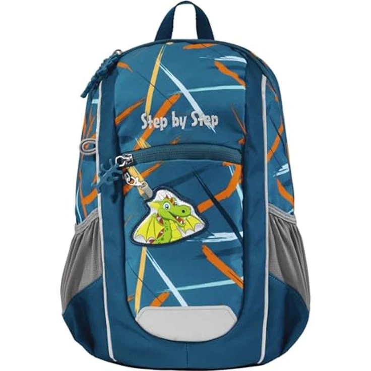 Step by Step KIGA Maxi Rucksack-Set „Dragon Milo“, blauer Ergonomischer Mini-Rucksack mit separatem Innenfach und höhenverstellbarem Brustgurt, für Kita und Freizeit, 10 l, ab 3 Jahren – Bild 1