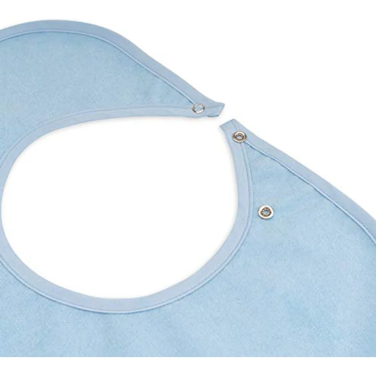 Sensalou Ess-Schürze für Erwachsene, hellblau, wasserdicht, 90x45 cm, beidseitig tragbar, maschinenwaschbar – Bild 3