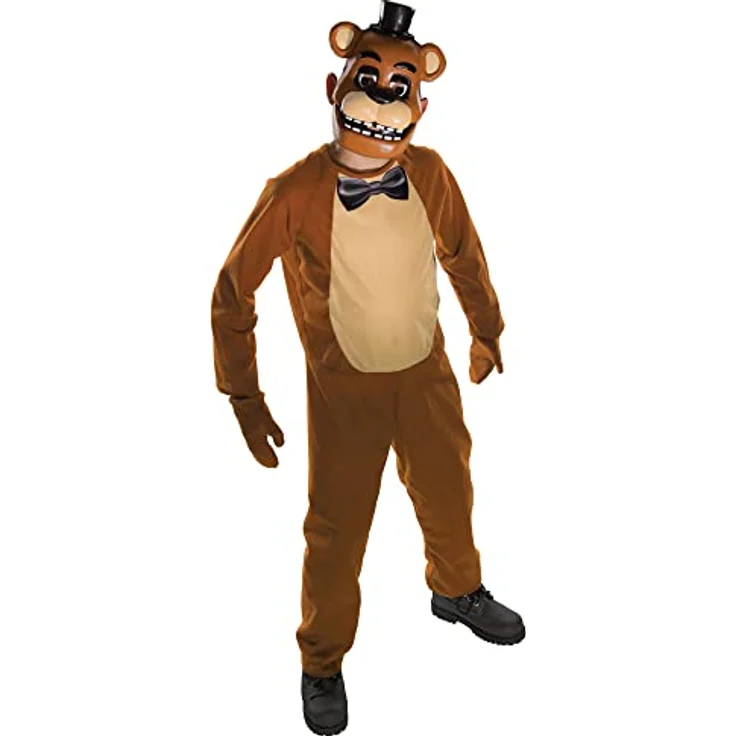 Rubie's Offizielles Five Nights at Freddy's Kinderkostüm Freddy, Overall mit Handschuhen und Maske, groß (8-10 Jahre) – Bild 1