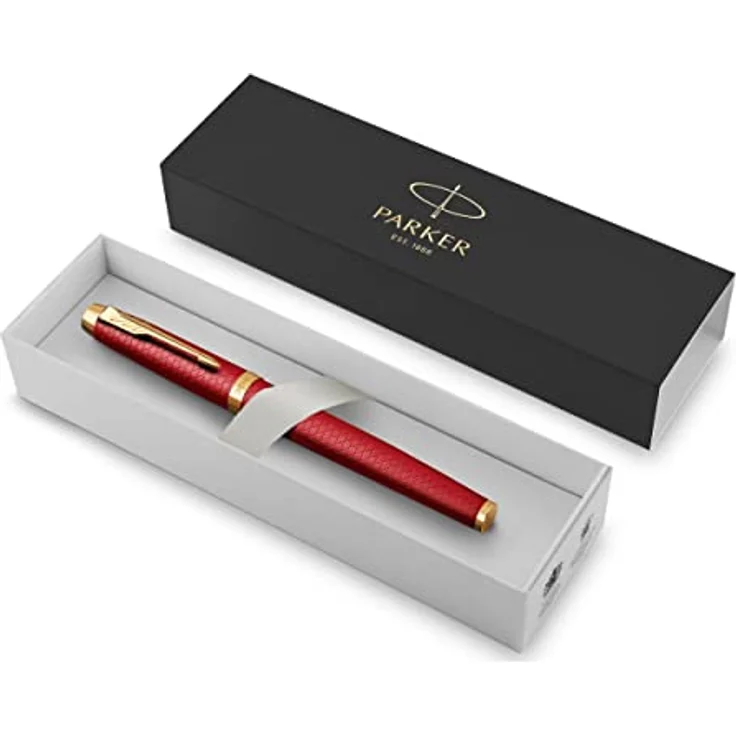 Parker IM Premium G.C. F, Rollerball Schreibstift mit goldenen Zierteilen, rot, 1 x, nachfüllbar – Bild 4