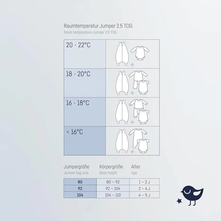 Julius Zöllner Schlafoverall Jumper Jersey, warme Füllung 2,5 TOG, waschbar bei 60°C, Made in Germany, OEKO TEX Standard 100, Savanne beige, Gr. 80 – Bild 5