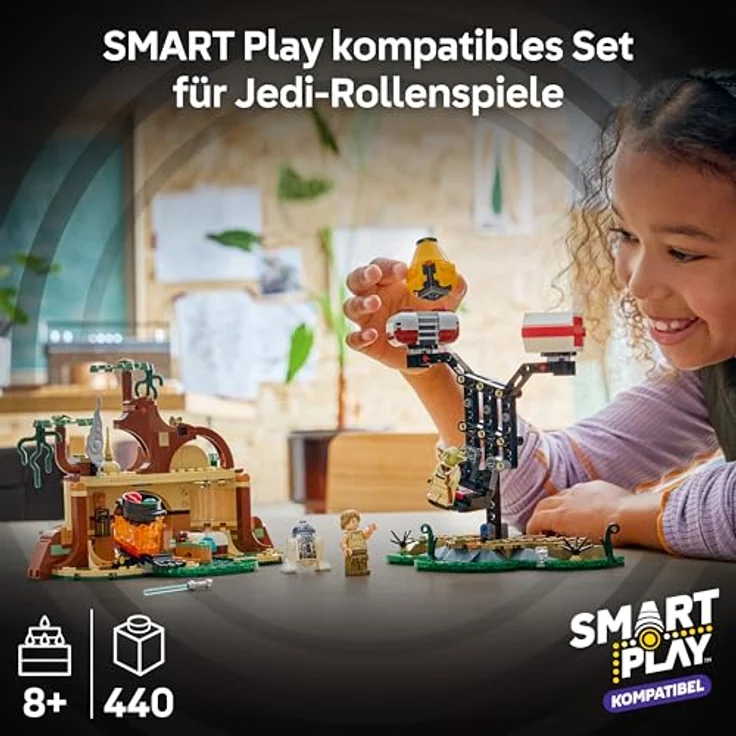 LEGO Star Wars 75422 SMART Play: Yoda's Hut und Jedi Training, interaktives Spielset mit 2 SMART Tags und 2 Minifiguren, geeignet für Kinder ab 8 Jahren und Sammler – Bild 2