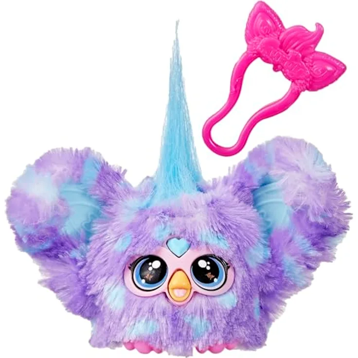 Furby Furblets Groo-Vee Mini, Interaktives Plüschtier mit über 45 Geräuschen in Furbisch, Pastellfarben, Lila, für Kinder ab 6 Jahren