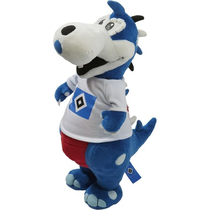 HSV Plüschdino "Hermann", Kuscheltier ca. 35cm mit HSV-Trikot für kleine und große Fans
