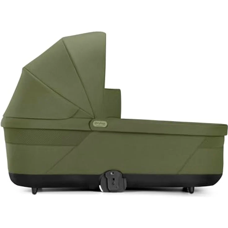 CYBEX Gold COT S LUX Kinderwagenaufsatz, Bequeme Babywanne für Neugeborene bis 6 Monate, Moss Green, für CYBEX Balios S Lux und Talos S Lux, mit XXL-Sonnenverdeck und Tragegriff – Bild 3