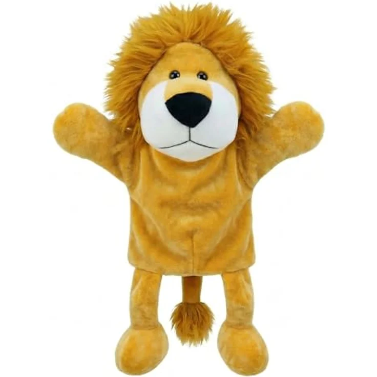 LOMTRATS Handpuppen für Kinder, Tierfamilienset mit Wolf, Tiger, Löwe und Affe, 30 cm, ideal für Geschichtenerzählen und Vorschule – Bild 1