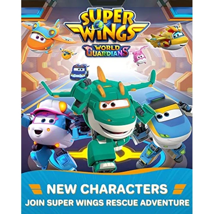 Super Wings Tino Dinosaur 5“ Verwandlung Charakter, einfacher Wechsel vom Flugzeug zum Roboter, Geschenkspielzeug für Vorschulkinder ab 3 Jahren, Grün – Bild 2