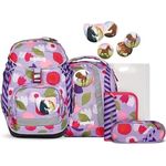 ergobag Schulranzen pack Set (6-tlg., ergonomisch, farbenfrohe Designs, Your-Size-System)