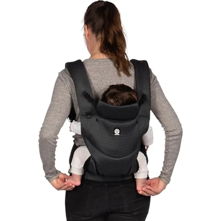 Dooky Babytrage Urban Comfort, ergonomische Trage für 3,5 bis 15 kg, faltbar, Grey Sapphire – Bild 22