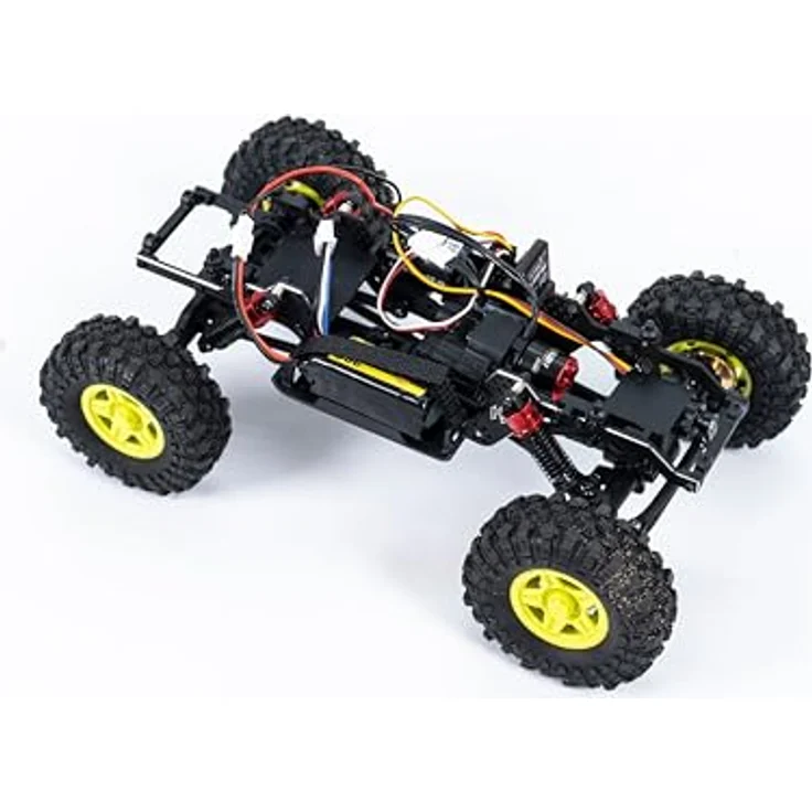 Absima Hobby Plus CR18P EVO PRO JUICED, 1:18 RC Elektro Truggy mit Brushless Motor, gelb, RTR Ready-to-Run, 3S LiPo-Antrieb, wasserdichter Fahrtenregler, optimierte Gewichtsverteilung – Bild 8