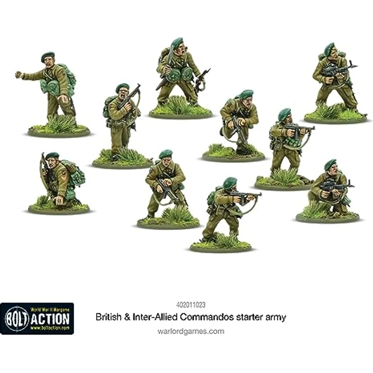 Warlord Games Britische und Interalliierte Kommandos Starter Armee, Set mit 36 Hartplastik-Kommandosoldaten und Centaur IV-Nahunterstützungs-Panzer, inkl. Metallminiaturen und taktischen Teams – Bild 3