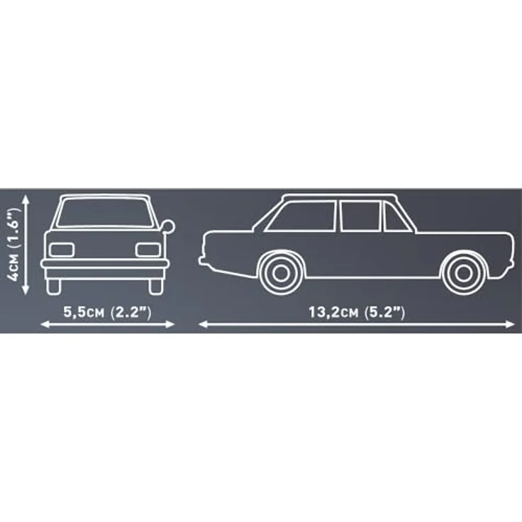 COBI Opel Rekord C Schwarze Witwe, Modellfahrzeug aus Bausteinen, schwarz – Bild 3