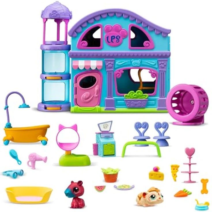 Littlest Pet Shop Spielset LPS Gen 7, mit 2 Haustieren (#116 Hamster, exklusive #115 Capybara) und 20 Zubehörteilen, ab 4 Jahren, tragbar und verstaubar, inkl. Sammelkarte und virtuellem Spielerlebnis – Bild 2
