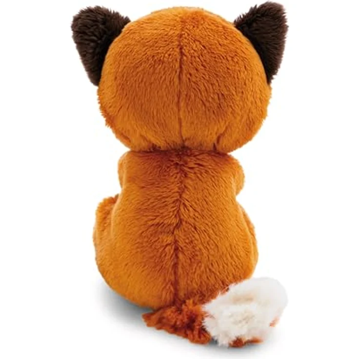 NICI Kuscheltier Fuchs mit Blatt, 12cm schlafend im flauschigen Körbchen, rotbraun-weiß – Bild 4