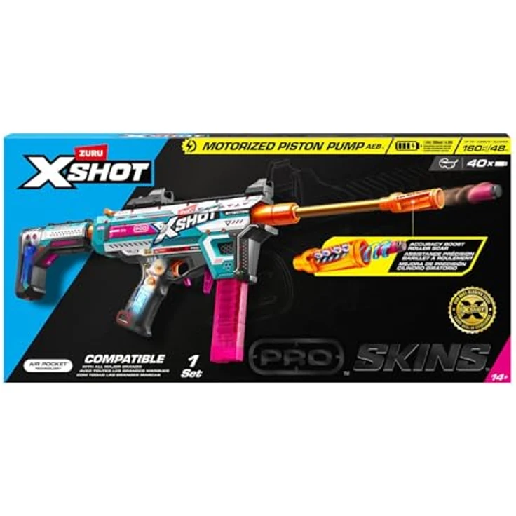Shot X-Shot Pro Series Mega-Blaster, motorisierter Blaster mit 40 Darts und 7,4V LI-ION Akku – Bild 1