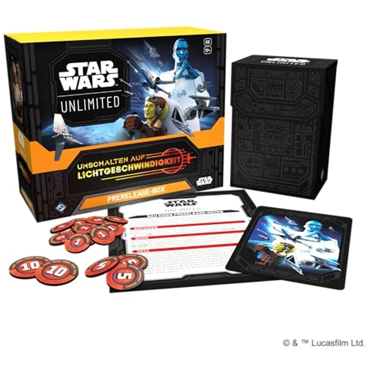 Fantasy Flight Games Star Wars: Unlimited TCG Prerelease-Box "Umschalten auf Lichtgeschwindigkeit", 6 Booster-Packs, exklusive Hyperspace-Karten, ideal für 2+ Spieler, Deutsch – Bild 2