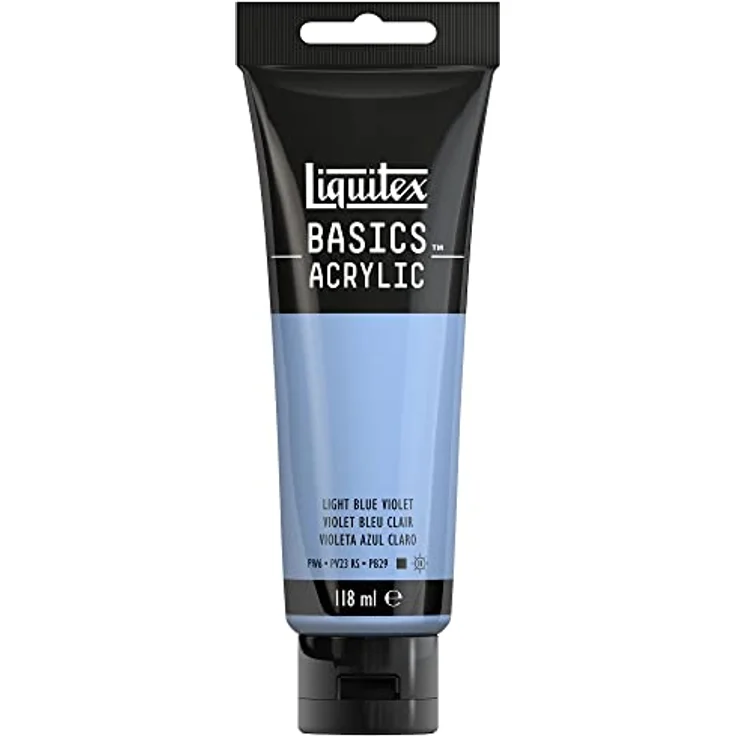Liquitex Basics Acrylfarbe Blauviolett Hell, lichtecht, 118ml Tube, mittlere Viskosität, seidenglänzend, monopigmentiert, Archivqualität – Bild 1