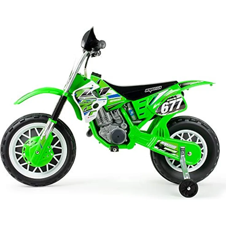 Injusa Avigo Scrambler Elektromotorrad für Kinder ab 36 Monaten, 6V Elektrofahrzeug, max. 5 km/h, mit Stützrädern – Bild 3
