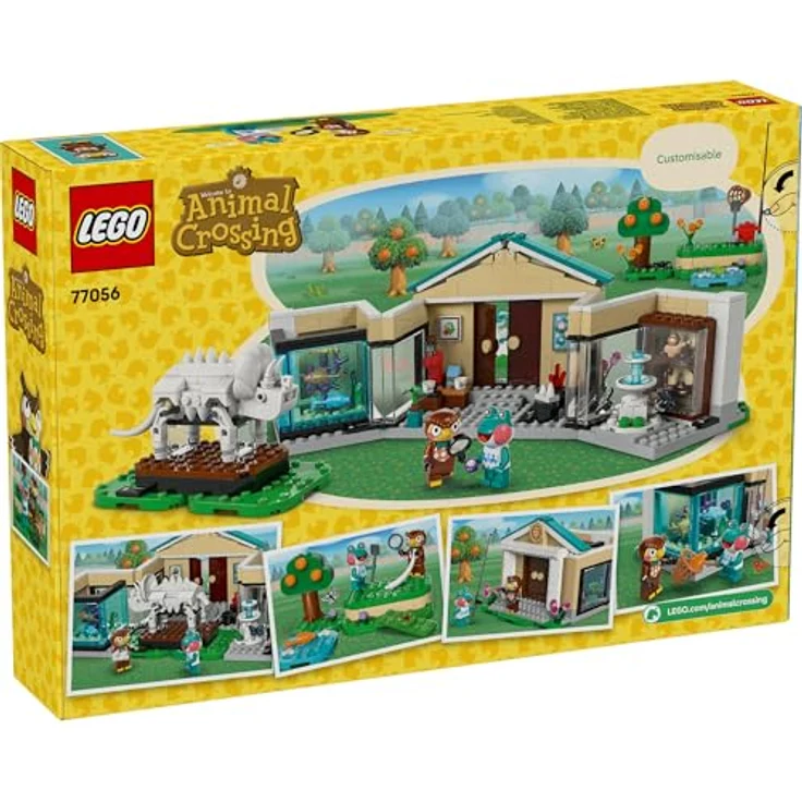 LEGO Animal Crossing Eugens Museumssammlung (77056), Bauset mit Minifiguren, Triceratops-Fossil und anpassbarem Museum, für Kinder ab 7 Jahren – Bild 4