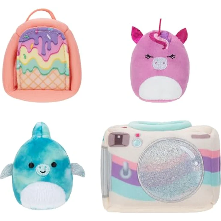Squishville SQM0515 Accessoire Set Wochenend-Ausflug, superweiche Mini-Squishmallows, 5cm Plüschfiguren mit Zubehör – Bild 2