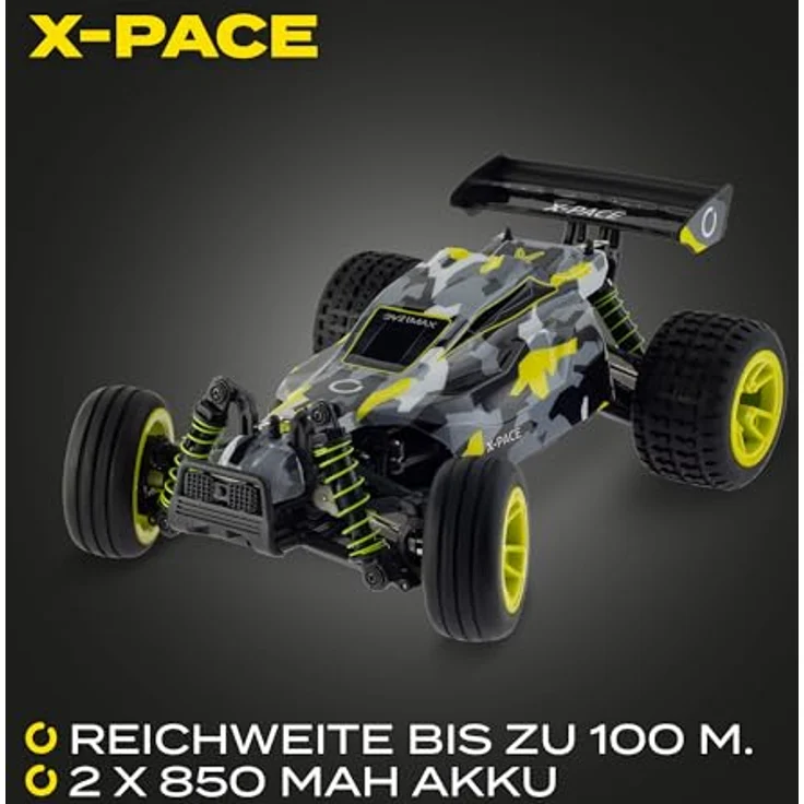 Overmax X-Pace Ferngesteuertes Auto RC Car, 4x4, 45 kmh, 100m Reichweite, LED-Beleuchtung, unabhängige Federung, große Fahrzeugabmessungen – Bild 5