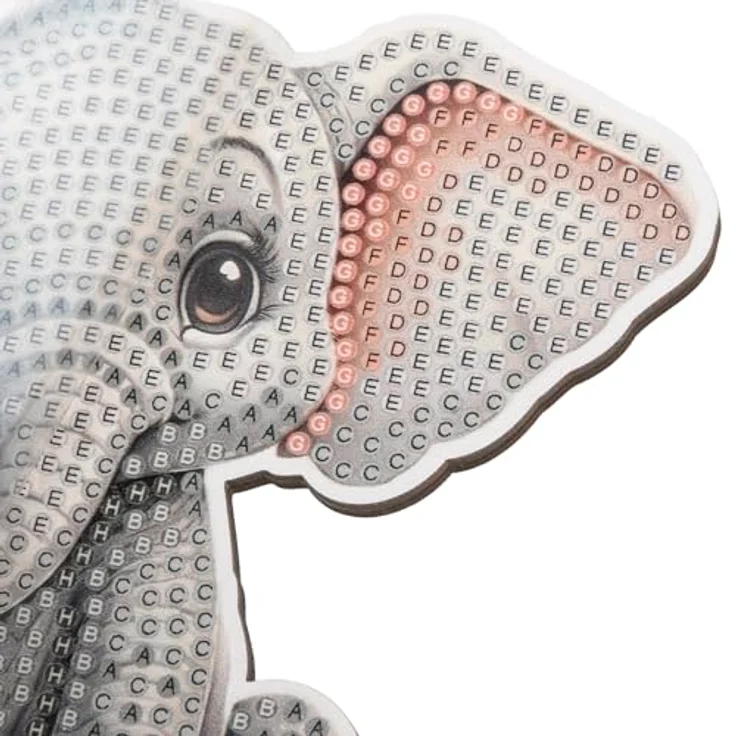 CRAFT Buddy Crystal Art Buddies, Kreativset Steckfigur Elefant mit Diamantmalerei, Sammelartikel – Bild 4